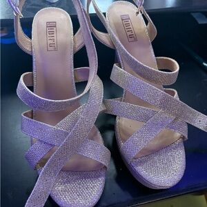 Glittery Strappy Heels